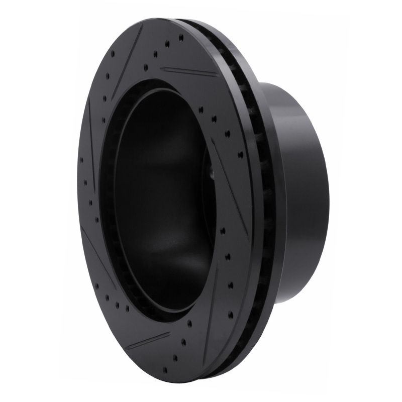 Ford F-350 Super Duty Brake Rotor (1) - Rear Right - R1 Concepts - Drilled & Slotted - Black - `05-`12